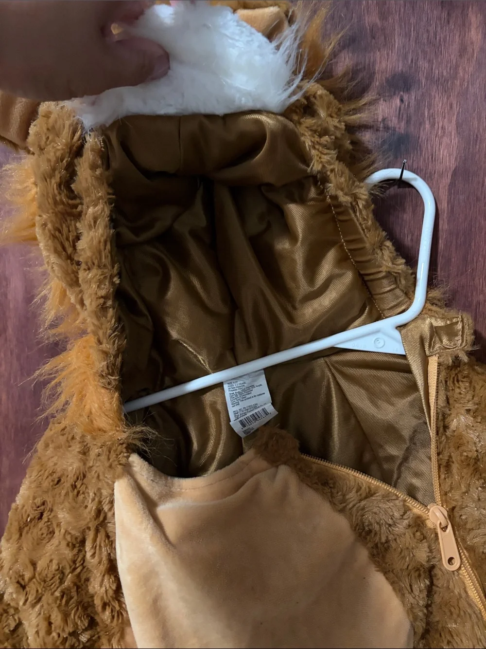 Kids Brown Plush Lion One-Piece Costume